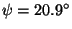 $\psi{} = 20.9^\circ{}$